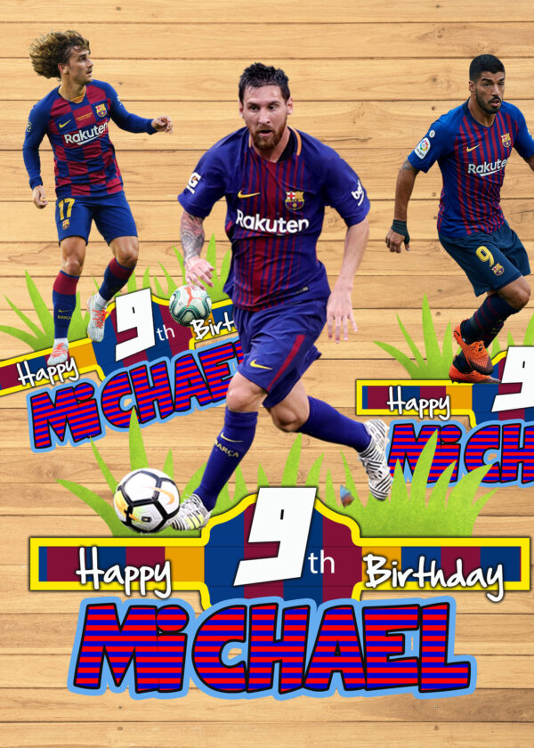 13 Barcelona FC Birthday Centerpieces