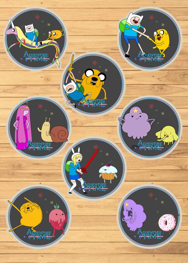 Free 8 Adventure Time Cupcake Toppers