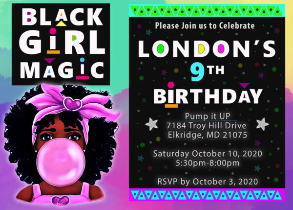 Black Girl Magic Invitation