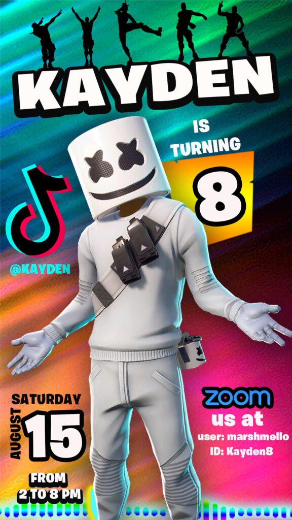 MARSHMELLO FORTNITE BIRTHDAY VIDEO INVITATION