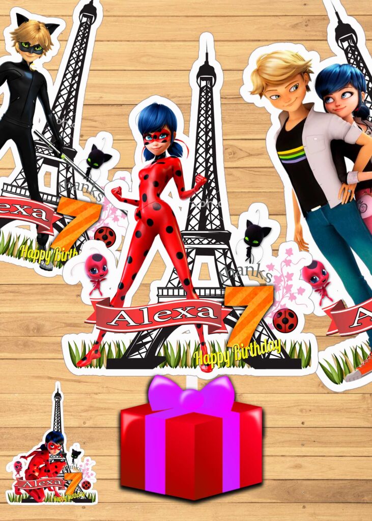 Topo de Bolo Cat Noir  Ladybug birthday, Ladybug birthday party,  Miraculous ladybug party