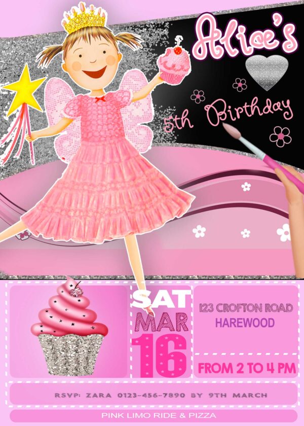 Pinkalicious Birthday Invitation