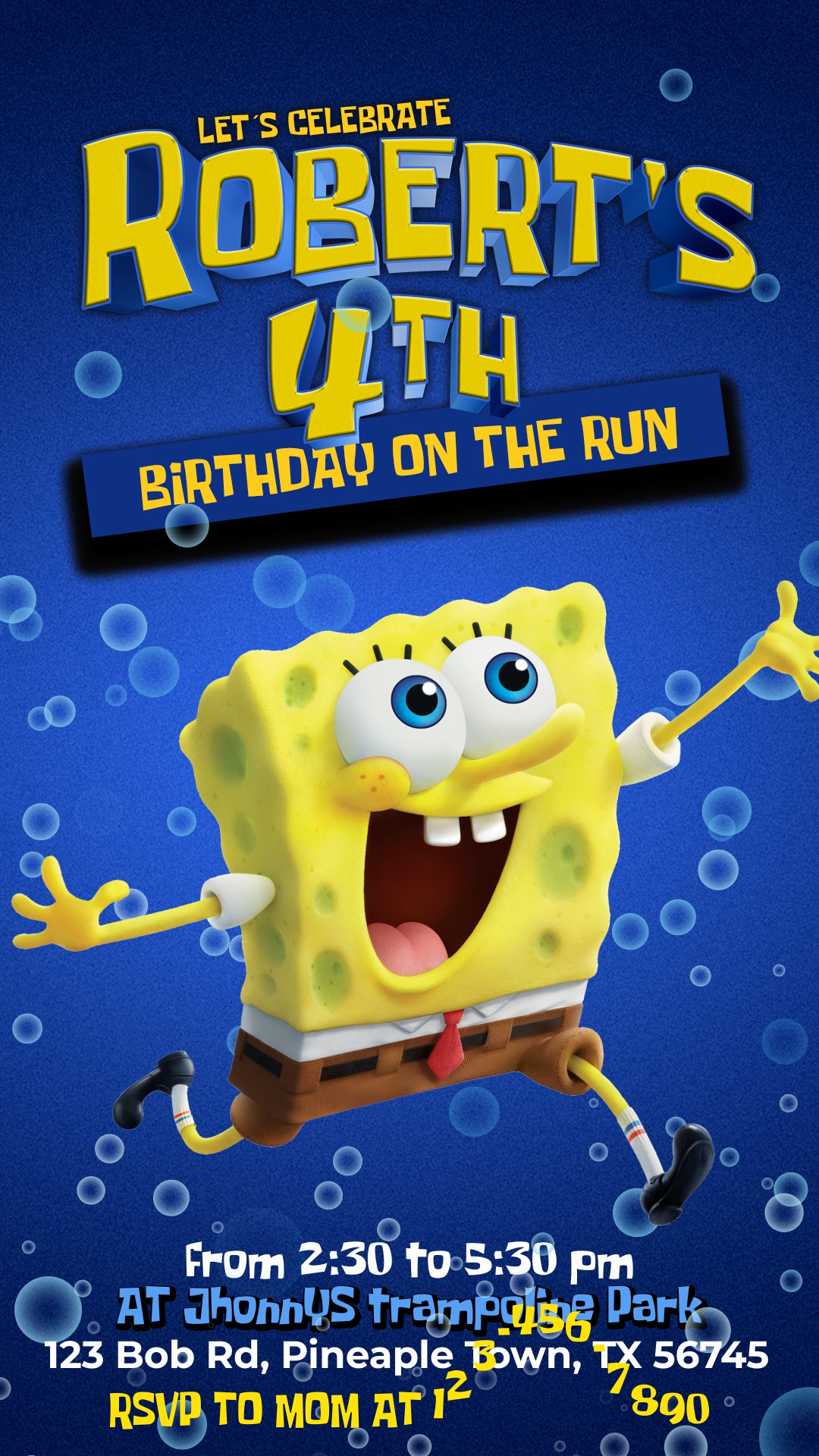 spongebob 1st birthday background