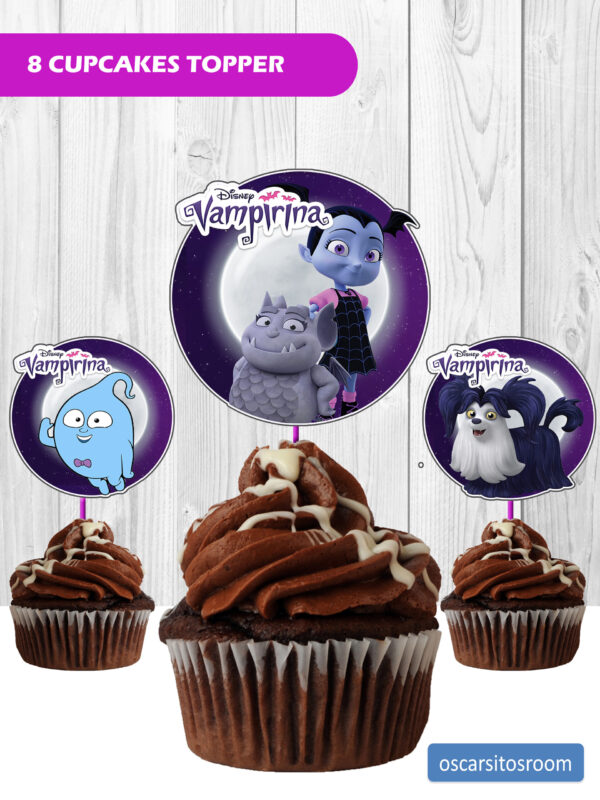 Vampirina Party Cupcake Toppers Decoration