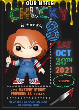 Chucky Birthday Party Invitation