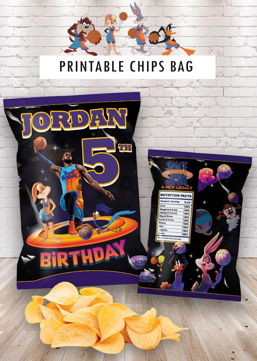 Space Jam Chips Bag
