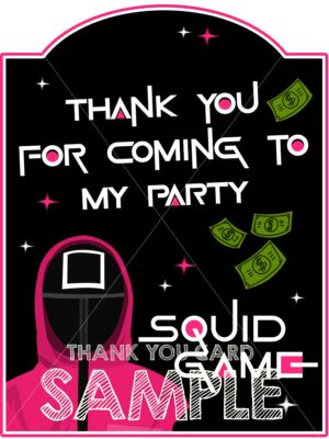 Squid Game Birthday Invitation