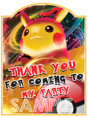 Pikachu Pokémon Card Birthday Invitation
