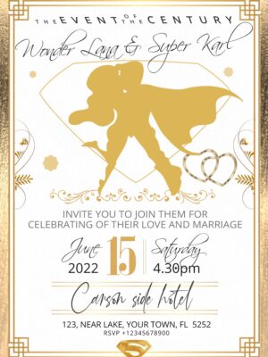 Superheroes Wedding Invitation
