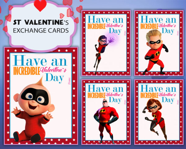 The Incredibles Valentines Day Cards