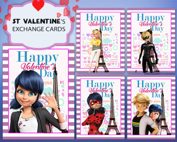 Miraculous Valentines Day Cards