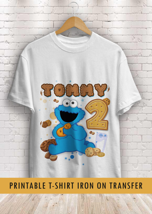 Cookie Monster Birthday Shirt Printable Transfer