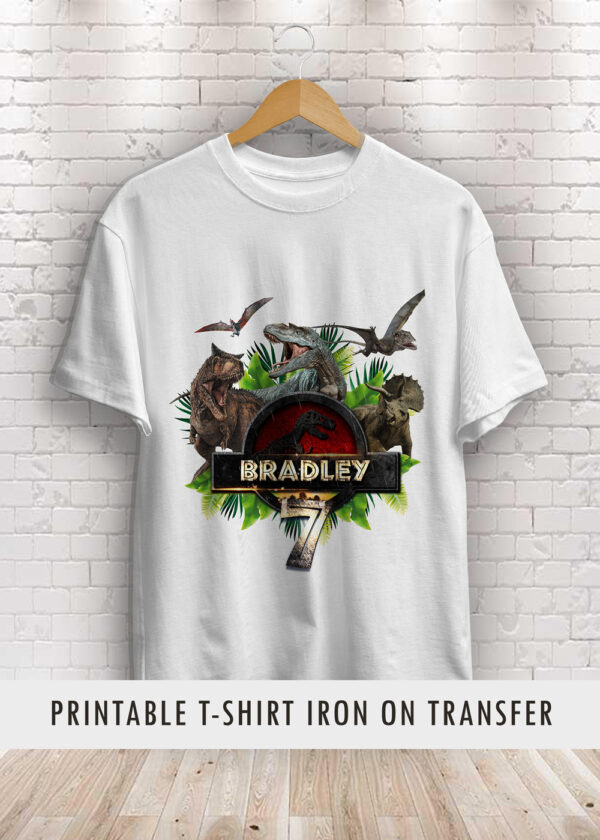 Jurassic World Birthday Shirt Printable Transfer
