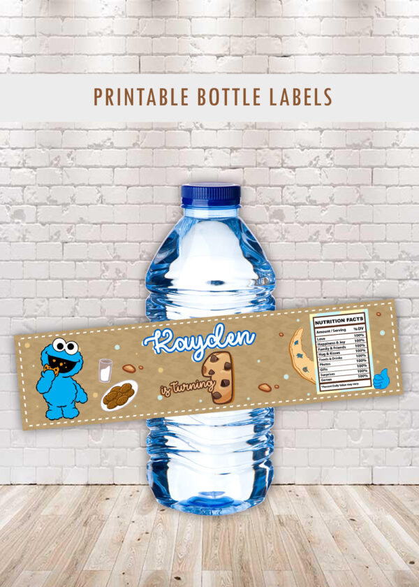 Cookie Monster Bottle Labels