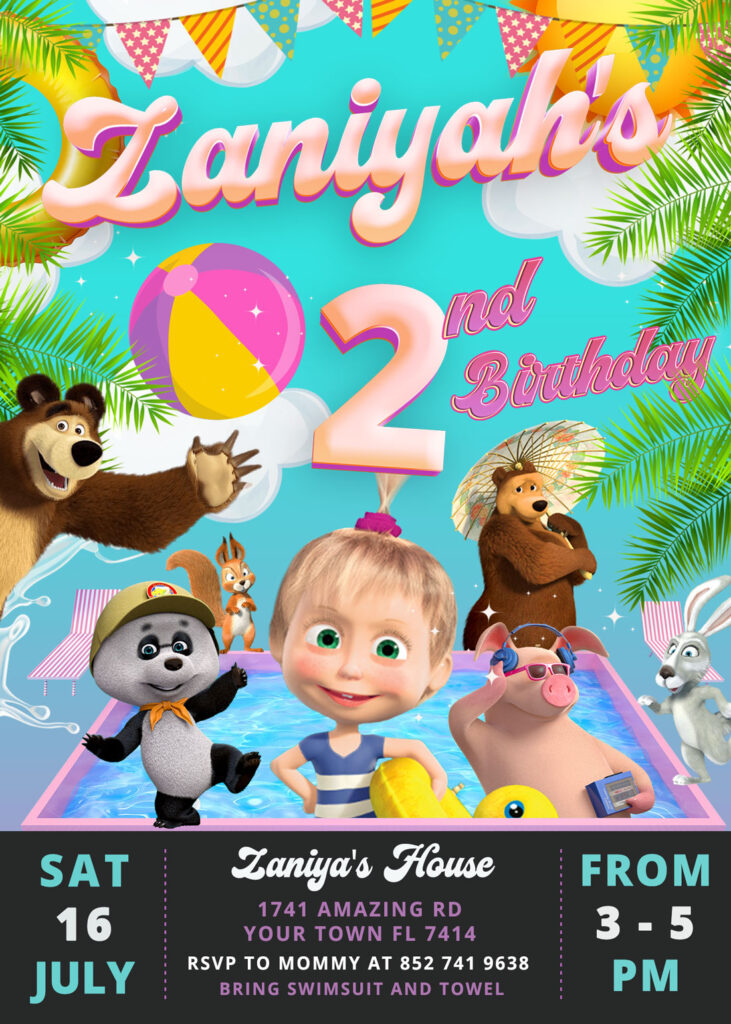 Masha and the Bear Pool Party 