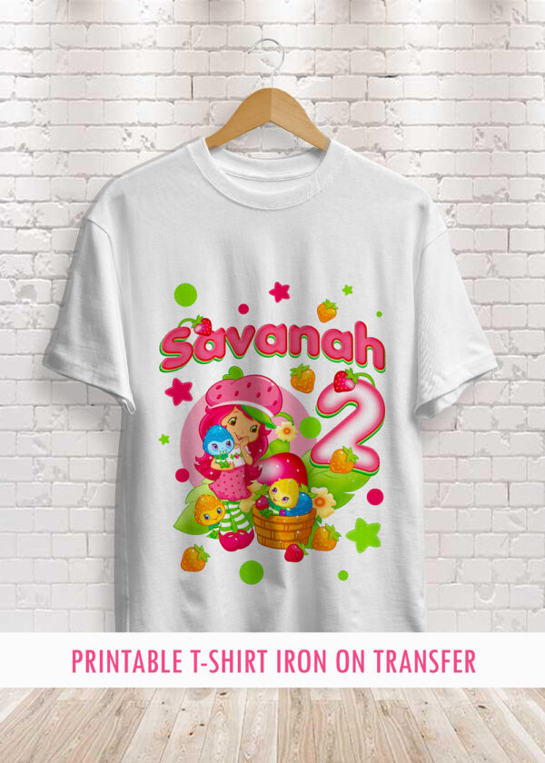 Strawberry Shortcake Birthday Shirt Transfer design