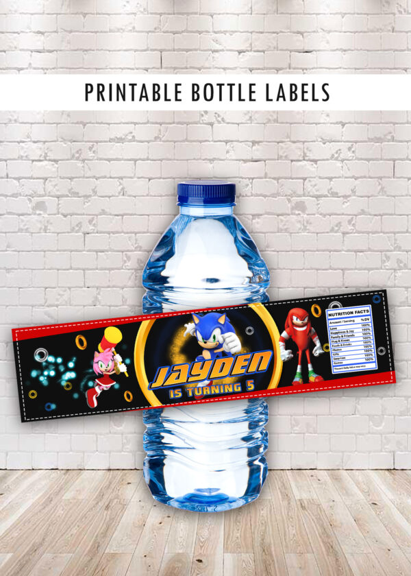 Sonic Bottle Labels