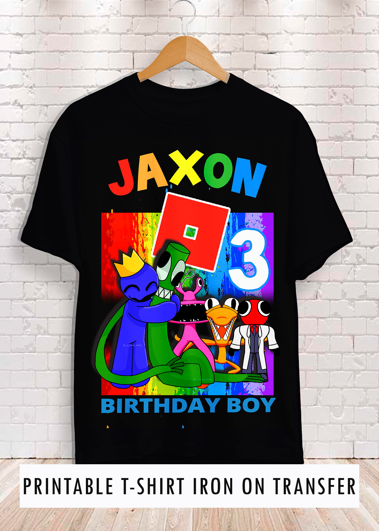 Rainbow Friend Birthday Boy PNG, JPG