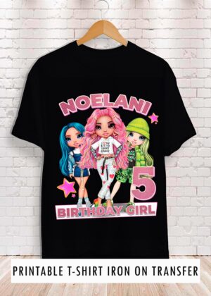 RAINBOW HIGH BIRTHDAY SHIRT TRANSFER