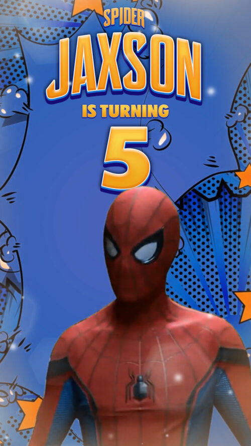 Spiderman birthday Video Invitation