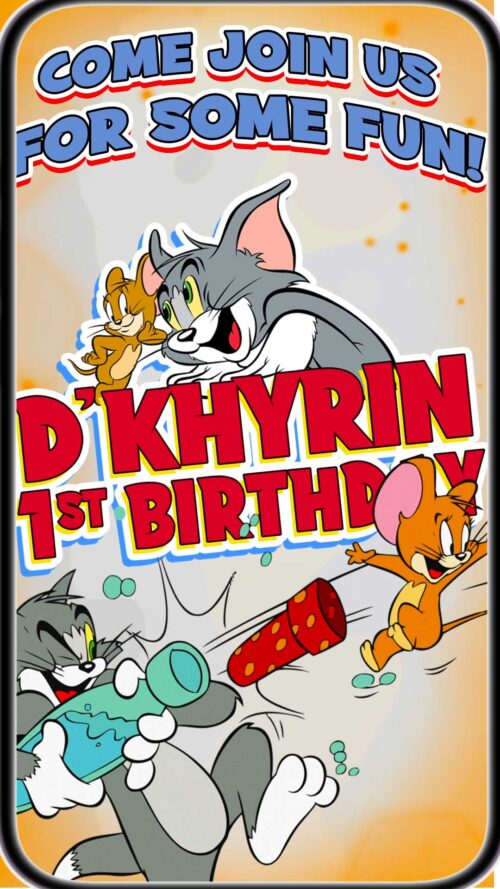 Tom And Jerry Video Invitation