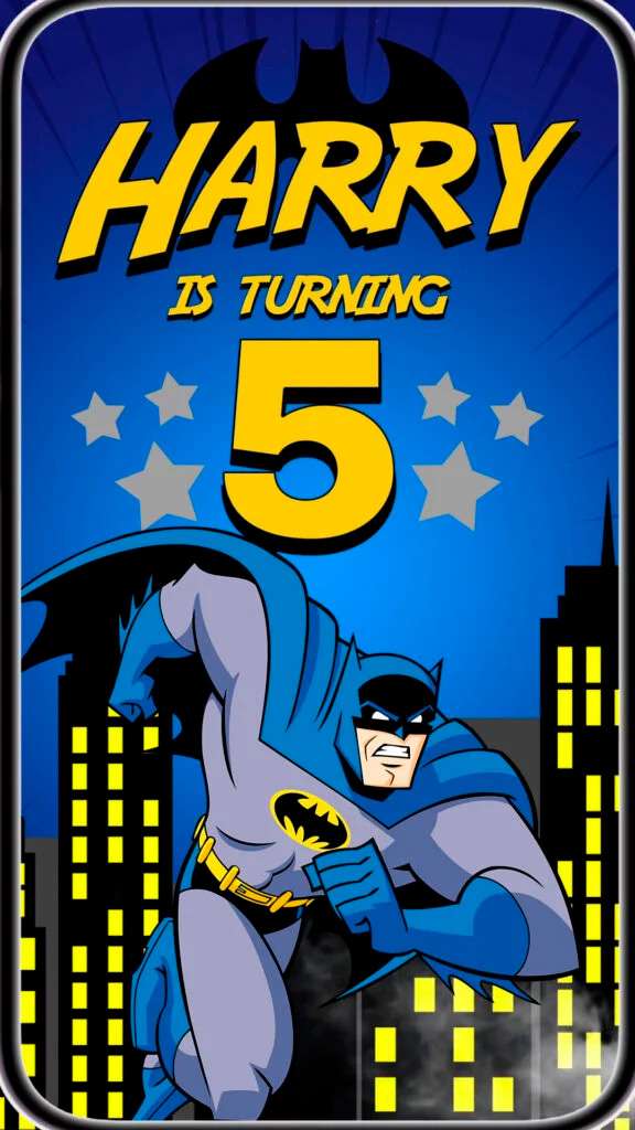 Batman birthday Video Invitation