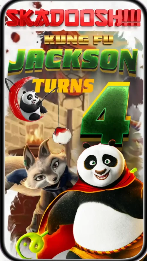 Kung Fu Panda 4 Birthday Video Invitation