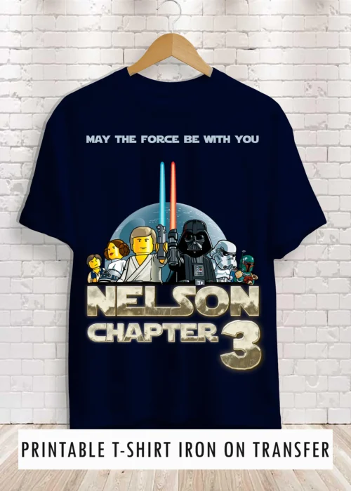 Lego Star Wars Birthday Shirt printable transfer design