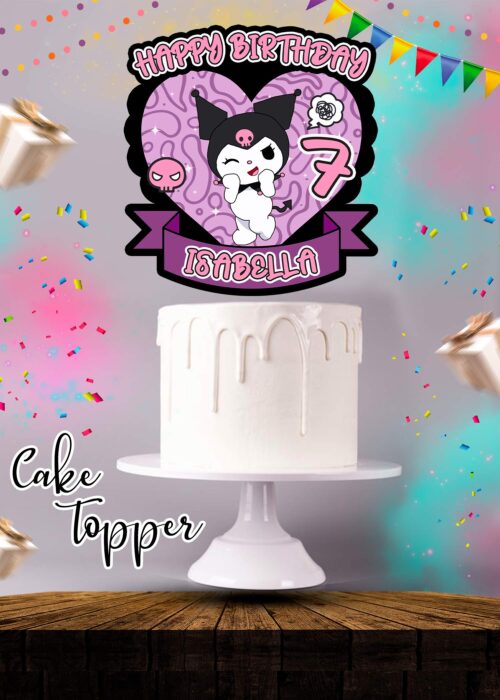 Kuromi Printable Cake Topper