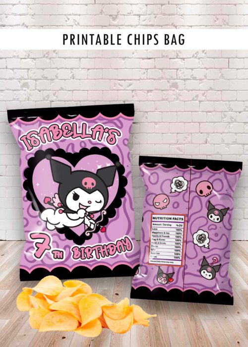 Kuromi printable Chips Bag