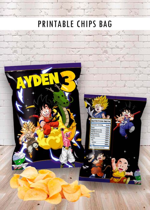 Son Goku Dragon Ball Birthday Chips Bag