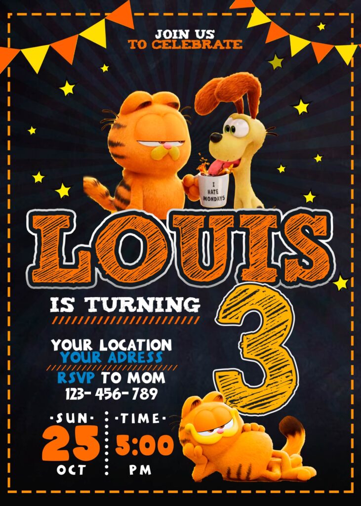 Garfield Birthday Invitation