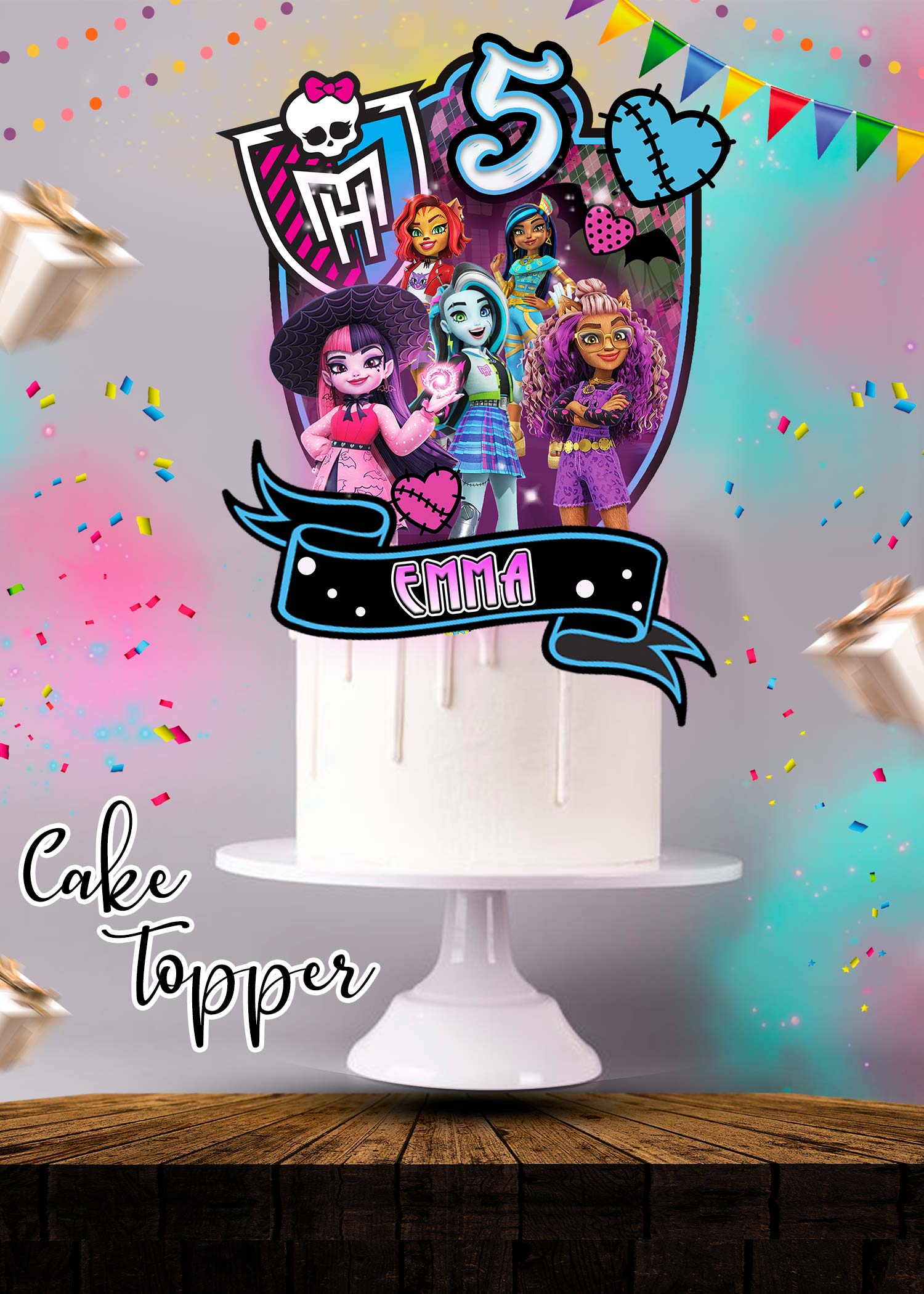 monster-high-printable-cake-topper-digital-file-oscarsitosroom for Free Printable Monster High Birthday Cards MONSTER HIGH PRINTABLE CAKE TOPPER DIGITAL FILE - oscarsitosroom for Free Printable Monster High Birthday Cards
