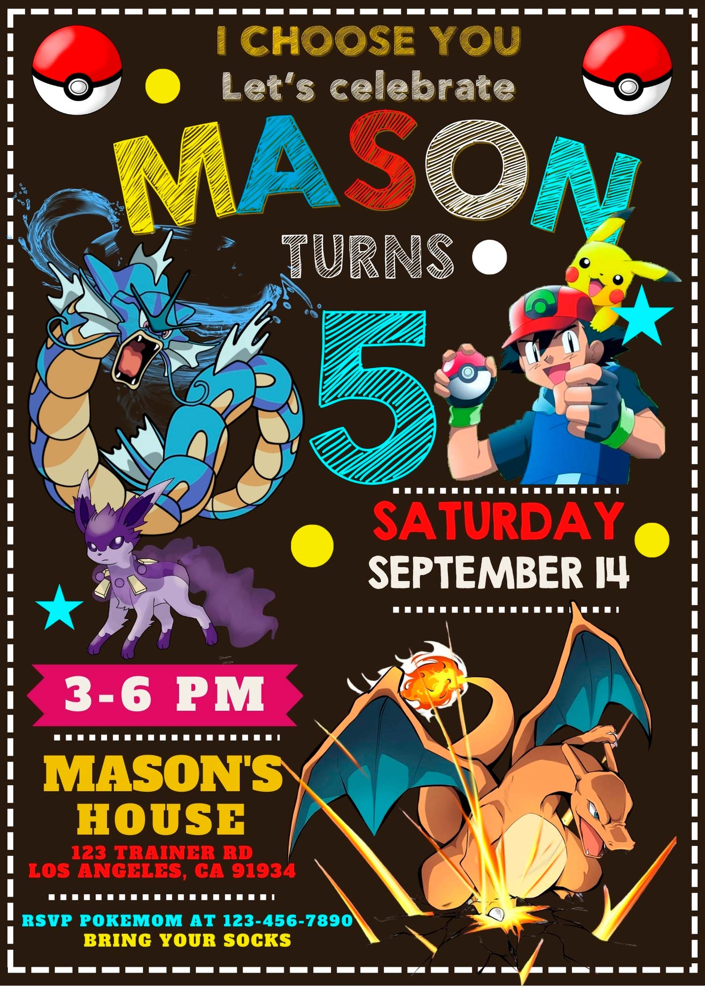 TERRIFIC POKEMON BIRTHDAY INVITATION FOR BOY - oscarsitosroom terrific-pokemon-birthday-invitation-for-boy-oscarsitosroom