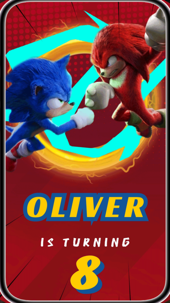 Sonic and Nuckles Video Invite