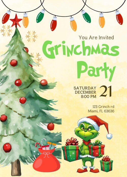 Grinchmas Party invitation