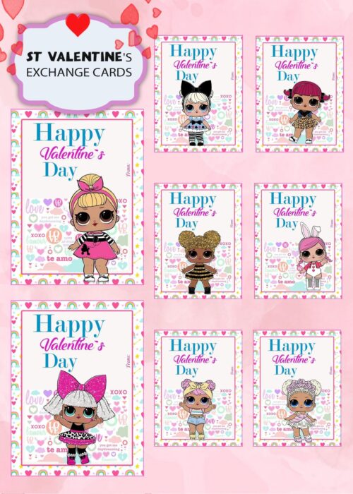 LOL Dolls Valentines Day Cards