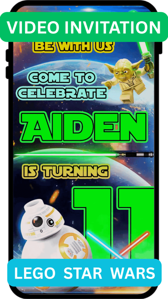 Lego Star Wars video invitation